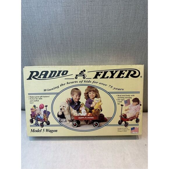 Radio Flyer Little Red Wagon Model 5 Steel Metal Doll Size - Picture 2 of 4